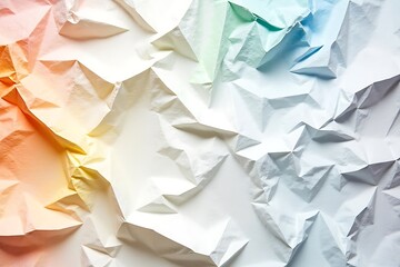 Abstract Colorful Crumpled Paper Background in Rainbow Shades