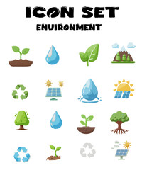 Icon Set Vector Environment
