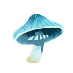 Blue Mushroom autumn isolated fall