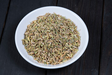 Bowl filled with fennel seasoning