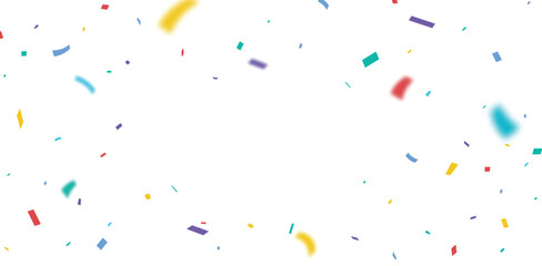 Colorful confetti banner background. birthday, holiday, advertising and party design element