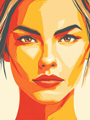 Illustrative Woman Face - Close Up