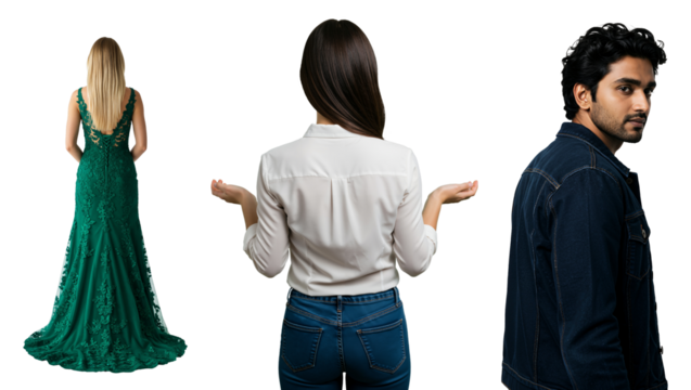 Distracted boyfriend looking at another woman; Jealous girlfriend confronts her unfaithful partner in a love triangle concept.