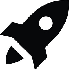 Rocket Icon Vector Illustration – Startup Launch, Space Exploration, Innovation Symbol, Flat Design for Business,