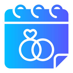 wedding day gradient icon