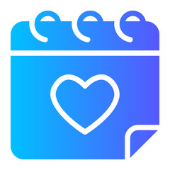 valentines day gradient icon