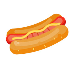 hotdog png isolated on white background