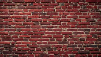Detailed close-up of a red brick wall showcasing texture.