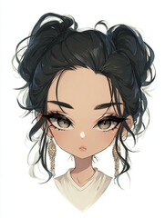 Illustrative Woman Face - Close Up