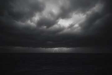 storm over the sea