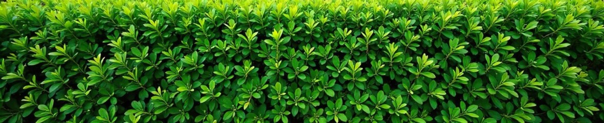 Obraz premium Meticulously Trimmed Lush Green Hedge Vibrant Natural Boundary for Garden & Landscape Design Inspiration