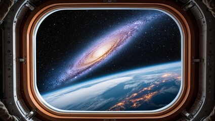 An artistic depiction of the Milky Way galaxy in view.