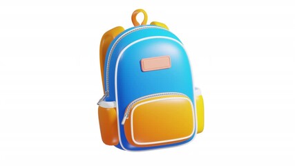 3D Back to School School Bag Animation | Alpha Loop - Powered by Adobe
