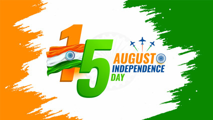 Indian Tricolor background for celebration of Independence Day of India, happy independence day India greetings, Indian holiday, Happy Independence Day celebration, poster and banner 