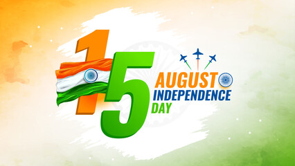 Indian Tricolor background for celebration of Independence Day of India, happy independence day India greetings, Indian holiday, Happy Independence Day celebration, poster and banner 