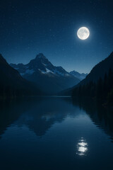 night view of the mountains