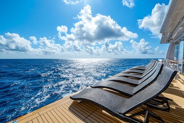 deck chair on the sea