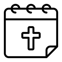 holy week line icon