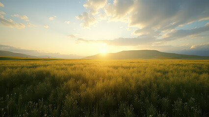 Obraz premium sunrise over the field