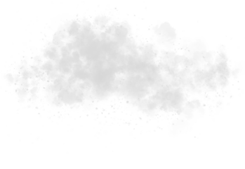 A delicate wispy ethereal cloud formation with soft edges and a gentle gradient of light grey and white isolated on transparent background