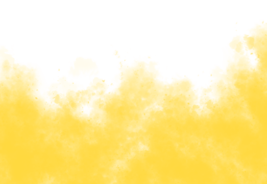 A vibrant abstract yellow shape resembling a stylized wave or a series of steps with a clean white border isolated on transparent background