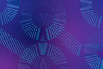 Abstract Intersecting Circles and Lines on a Gradient Background