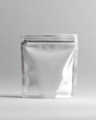 Blank Stand-Up Zipper Pouch Packaging Mockup