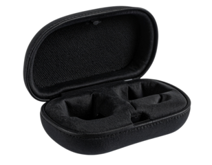 Black Noise Reducer Headphone Ear Pad Cover Isolated on Transparent Background PNG