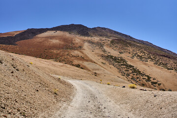 Rocky trail on Teide slope