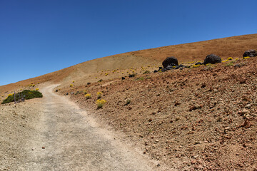 Rocky trail on Teide slope