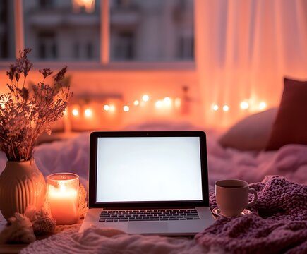 laptop and coffee cup