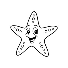 Smiling Starfish Cartoon