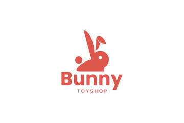 bunny logo icon illustration, simple logo for branding © Dyn Studio