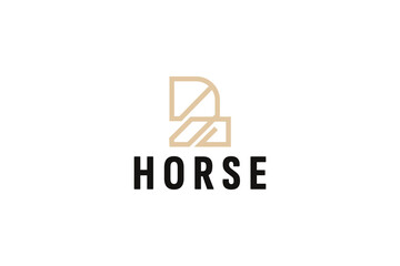 horse logo icon illustration, simple logo for branding