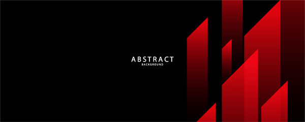 red background with abstract square shape, dynamic and sport banner concept. © Mah
