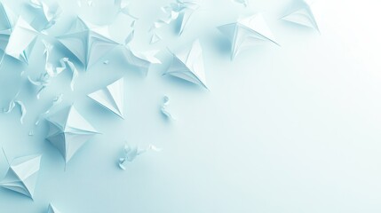 Abstract Blue Paper Shapes Background