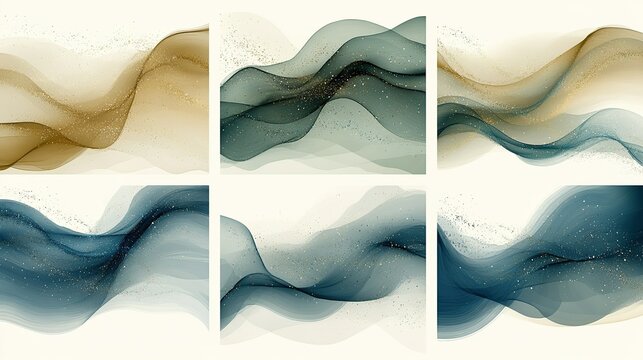 Abstract Winter Backgrounds for Social Media Stories with Colorful Snowflakes and Snowy Trees - Vector EPS for Event Invitations, Discount Vouchers, Ads