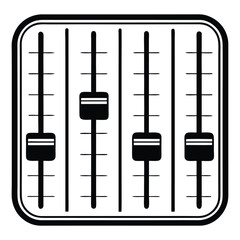 Podcast mixer line icon