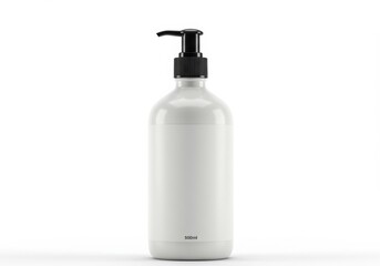 Minimalist White Dispenser Bottle for Cosmetic or Skincare Product