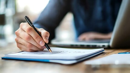 businessman signing a contract