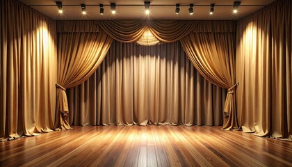 Elegant golden stage