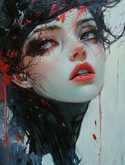 Illustrative Woman Face - Close Up