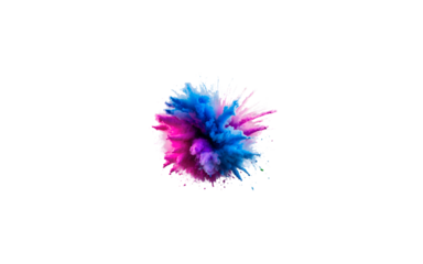 Dynamic Spiral of Vibrant Holi Colors Floating in Air – PNG with Isolated White Background for Festival, Design, or Conceptual Creative Uses

