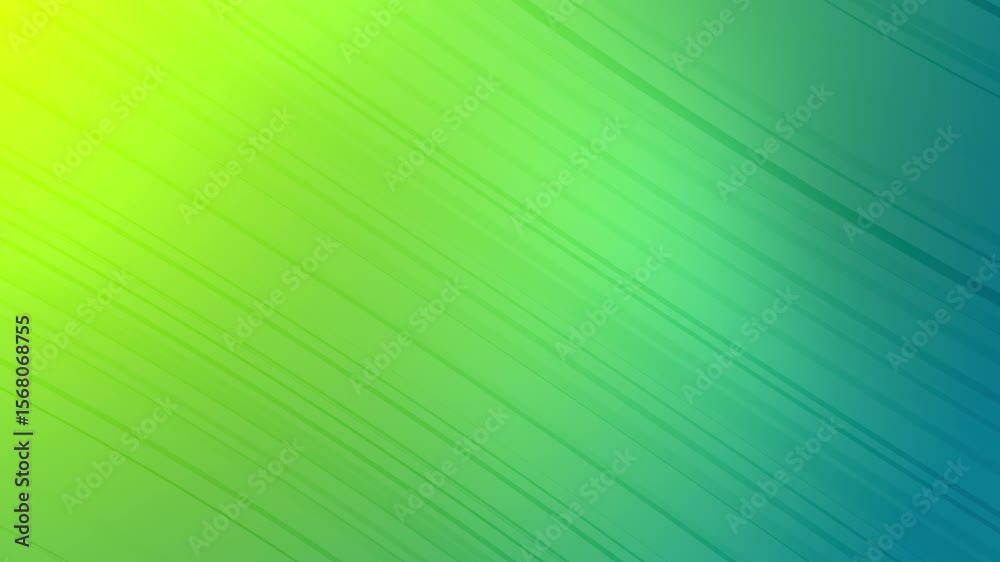 Wall mural diagonal lines intersect a gradient background shifting from yellowgreen to bluegreen