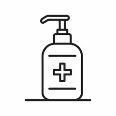 Hygiene Pump Bottle Icon, Vector Symbol for Soap, Sanitizer, and Medical Cleanliness