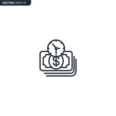 Money and Time Icon