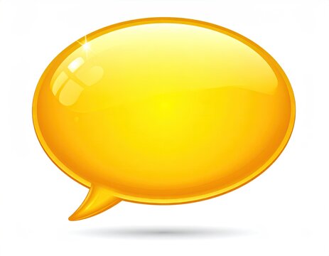 Glossy yellow speech bubble (1)