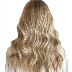 Fototapeta premium Blonde human hair on white
