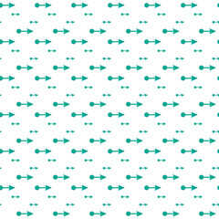 Seamless Pattern of Arrows in Repeating Direction on White Background