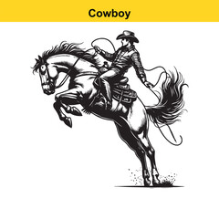 Modern vector cowboy.